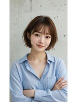 コートフィールエー(CO_T feel.a)&nbsp;朝ラク！大人可愛いシースルーバングのフレンチボブ