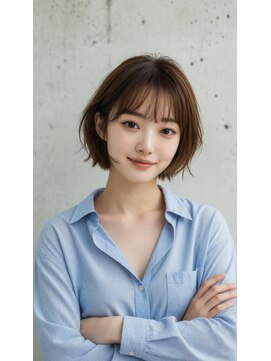 コートフィールエー(CO_T feel.a) 朝ラク!大人可愛いシースルーバングのフレンチボブ