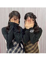 ベルグロー 北新地(BELLEGROW)&nbsp;巻き髪ハーフアップ・ペア｜梅田・北新地ヘアセット