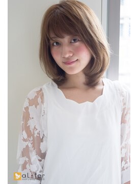 アルターリアン(aL ter LieN) 【aL-ter LieN TAKU】小顔カット☆内巻きロングボブ　千葉