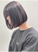 ★岡田有加★20代30代/ぱつっと感が可愛いミニボブカット
