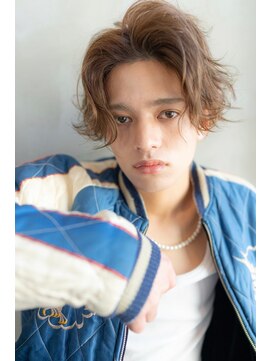 オースティン 登戸向ケ丘遊園(AUSTIN) ツイストパーマ七三オールバックマッシュウルフスリークショート