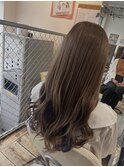 20代30代大人可愛いネイビーインナーカラー毛先艶パーマ