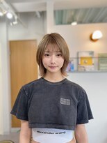 アンドチル 渋谷(AND CHILL) レイヤーボブ/ボブウルフ/ミルクティーベージュ　渋谷