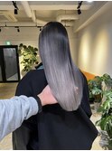 バレイヤージュなのにこんなにサラサラ艶々_white gray ash_