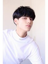 ソイクフ 高田馬場店(SOY-KUFU)&nbsp;MEN'S HAIRアッシュブラックのウルフカルマパーマ