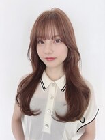 ヘアラウンジ ビーチ 青山 外苑前(hair lounge BEACH) ブリーチなし柔らかベージュカラー レイヤーカットくびれヘア