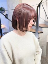 ミリ(mm)&nbsp;顎ラインボブ ピンクベージュ カラー 韓国 髪質改善 仙台