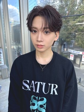 インク サカエ(inq sakae) メンズ/韓国カルマショート/センターパート/ブラウン