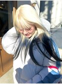 ブロンドカラーハイトーンデザインカラーエンドカラーブリーチ