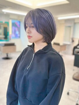 エルサリープアネックス 神戸三宮(Elsaleap annex) 【annex藤川】韓国風巻き髪ボブ×グレー