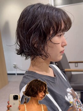 ノラ ギンザ(NORA GINZA) ドライパーマゆるめパーマウルフパーマミディアムパーマ銀座暗髪