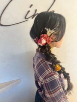 リンク(Link)&nbsp;編み下ろし/編み下ろしアレンジ/袴ヘア/卒業式/ヘアアレンジ