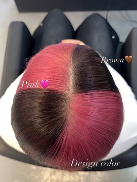アグ ヘアー ドルチェ 静岡青葉通り店(Agu hair dolce) ピンク×ダークブラウン