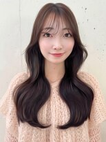 ビーチ(BEACH) イメチェン/ピンクベージュ/ミディアムレイヤーカット/前髪/韓国