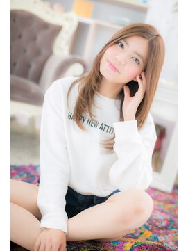 ミック ヘアアンドビューティー 大山店(miq Hair&Beauty) センターパート☆ナチュストレートb