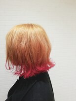 レイフィールド 浜町観光通り店(RAY Field) ブロンド+裾カラー×切りっぱなし　ミディ