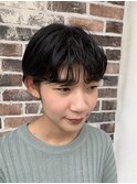 ショート×フロントパーマ×ポイントパーマ