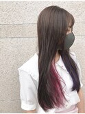 インナーカラー ピンク パープル