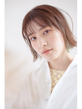 アッシュ 下北沢店(Ash) イヤリングカラーの外ハネボブ