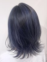 リッカ(RICCA)&nbsp;サファイヤブルーハイライト おしゃれウルフヘア☆