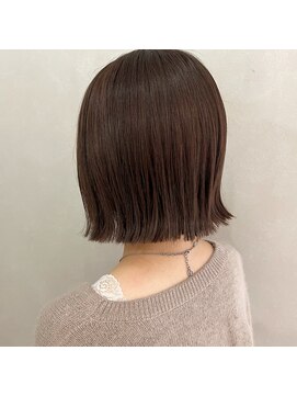 アンドワン 自由が丘(＆ONE) 【&ONE 自由が丘】切りっぱなしボブ　× ラベンダーグレージュ