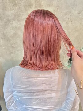 アンリ(Henri) 【かしむらゆうか】ピンクベージュ/ブリーチ/ケアブリーチ/ボブ