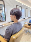 ふんわりショート×パープルカラー＊