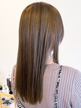 レポヘアー(Repos hair) 20代30代40代髪質改善カラーオリーブベージュ透明感ストレート