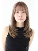 【坂本拓麻】シースルーバングに色素薄めミルクティーベージュ