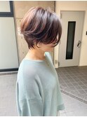 前髪長めハンサムショートボブ