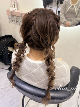 ヘア サロン クラン ソア 心斎橋店(hair salon clan soar) ツイン編み下ろし【クランソア】ヘアメ/ヘアセット/心斎橋