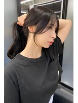 ランズ(LANDS) ワンホンへア 顔まわりレイヤーカット 【韓国ヘア 大阪 梅田】