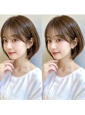 柔らか質感の小顔ナチュラルボブ