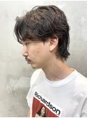 センターパートメンズパーマニュアンスパーマフェザーパーマ調布