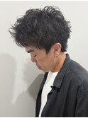 メンズ無造作スパイキーショートパーマニュアンスパーマ