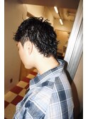 BURGメンズカットアップバングスパイキーショートスキンフェード