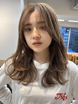 サンドイエナ 横浜店(sand yena)&nbsp;くびレイヤーボブルフネビージュ小顔ワンレンこなれミディ