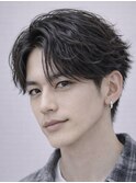 Hale刈り上げセンターパートニュアンスパーマフェザーパーマ原宿