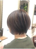 30代40代50代/ショートボブ/白髪ぼかしハイライト/丸みショート