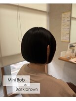 ティーズピーク(ty s peak)&nbsp;【cut＋color+treatment】  ミニボブ ×  ダークブラウン