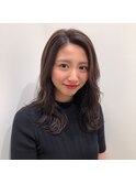 大人可愛い20代30代40代☆大人可愛い暗髪小顔ミディアム！