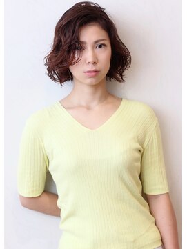 ネックス 表参道本店(nex) 【nex 表参道 】大人パーマボブ ピンクベージュ