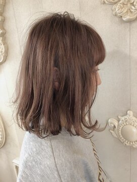 ネオリーブアイム 横浜西口店(Neolive aim) 大人かわいい ボブ ふわミディ 切りっぱなしボブ ピンク