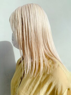 アルバム 銀座(ALBUM GINZA) ホワイトブロンド_オリーブカラーハイライトカラー_ba305984