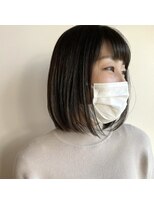 ツイギー 宮西店(TWiGGY)&nbsp;ナチュラルボブにダークオリーブ