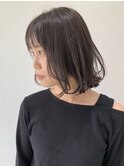 【FOLK】小顔 厚めバング イメチェン  ダークアッシュベージュ♪