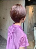 乾かしっぱなしショートピンクベージュ