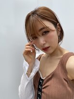 シースルーバング×ボブ