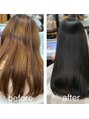 シルエットヘアメイク(silhouette hair make)&nbsp;【縮毛矯正】Before/Afterです。必ずきれいにします♪